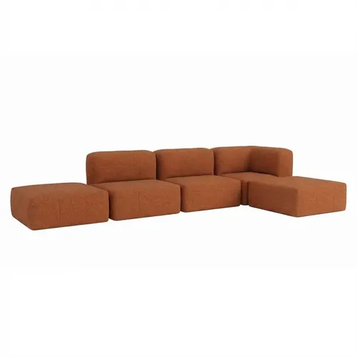 Lounge de 5 Puffs Modulares para Canto