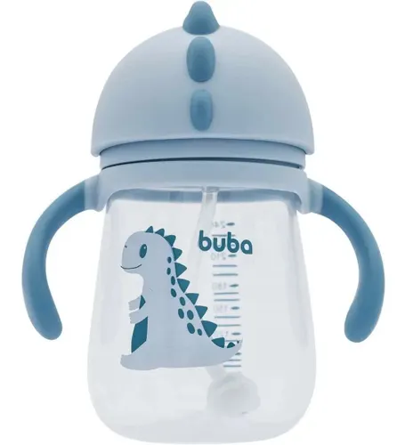 Copo com Alça Removível 240 Ml Azul Claro 12580 - Buba Dino