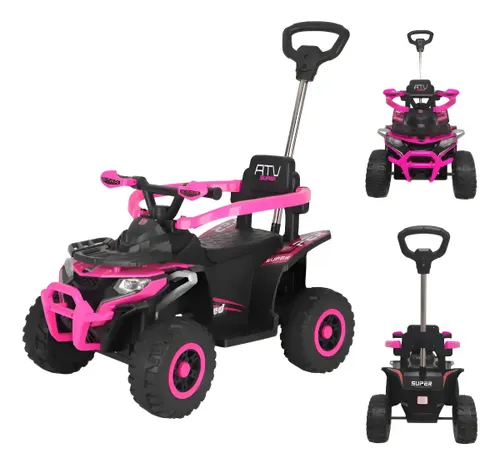 Carrinho Quadriciclo Infantil C/luzes Ride On Rosa Maxi Toys