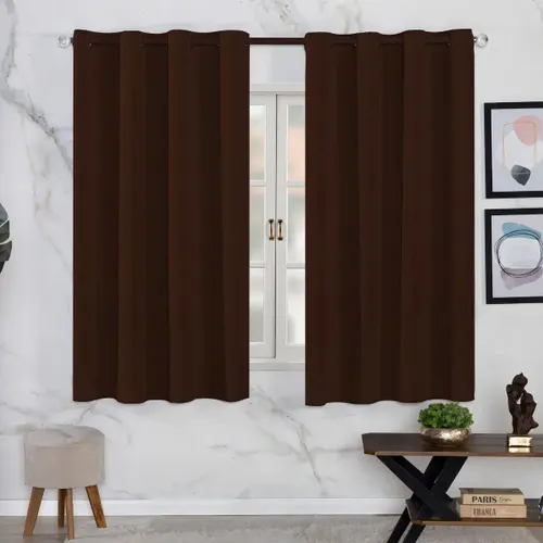 Cortina 2,20x1,40 para Quarto/sala em Oxford Cor Tabaco