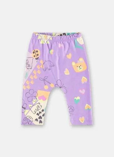 Calça para Bebê Menina em Malha Peluciada Roxo