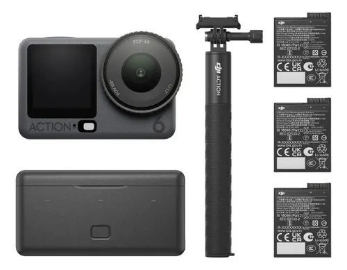 Câmera de Ação Dji Osmo Action 6 Adventure Combo 4k120/38mp Preto