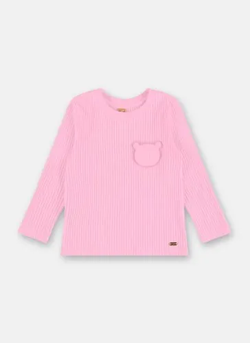 Blusa Infantil Feminina em Ribana Canelada Rosa