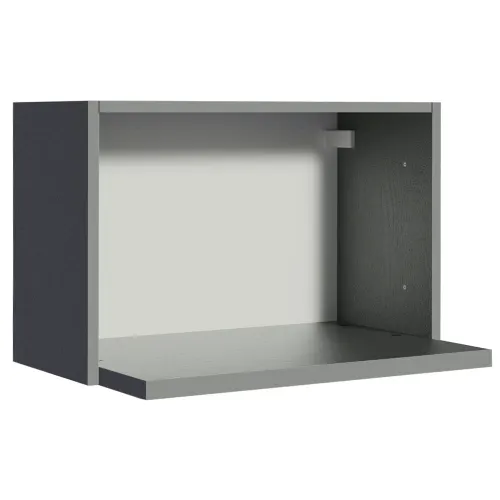 Armário Aéreo 60 cm Nicho para Microondas e Forno Elétrico Cinza Nice Madesa