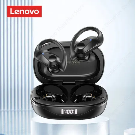 Lenovo LP75 Preto Fones de Ouvido Bluetooth de Alta Qualidade TWS Fidelidade Som Estéreo com Cancelamento de Ruído para 