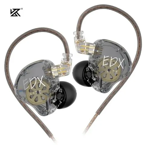 KZ-EDX Lite HIFI Fones de Ouvido Baixo, Earbuds de Música Estéreo, No Monitor de Ouvido, Fones de Ouvido ao Vivo do Palco, Gaming Sports Headset