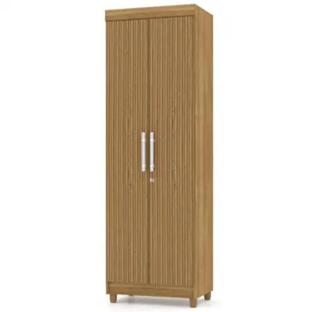 Armário Multiuso Cozinha Lavanderia 2 Portas Aline V02 Nature/Brisa - Mpozenato