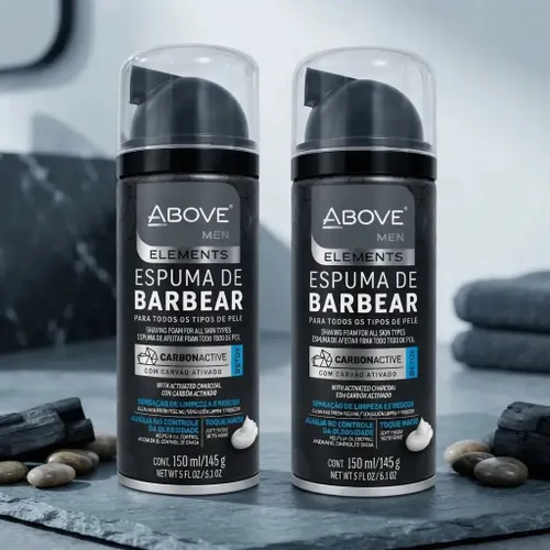 Kit 2 Espuma de Barbear Above Carvão Ativado 150ml