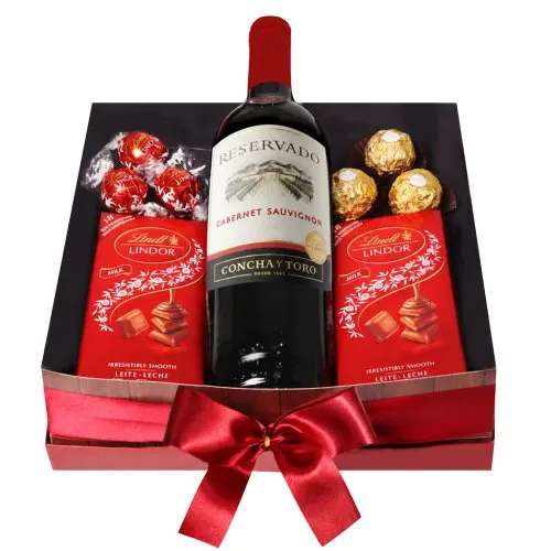Kit de Vinho e Chocolate Especial
