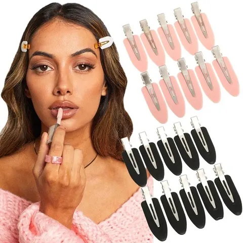 Sem Bend Seamless Hair Clips para Mulheres, Side Bangs Barrette, Maquiagem, Washing Face Accessories, Girls Styling Hairpins, 10Pcs por Set