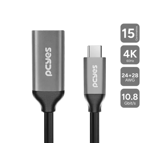 Cabo HDMI PCYES 2.1 8K 60Hz Conector 90° Horizontal 3 Metros PH21-3H-A