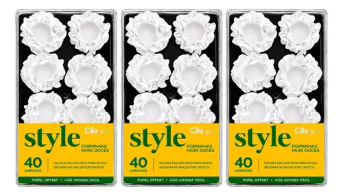 120 Forminhas para Doces Finos Flor Mesa Embalagem Brigadeiro Decoração Luxo Casamento Festa Aniversario Batizado CILEGRA