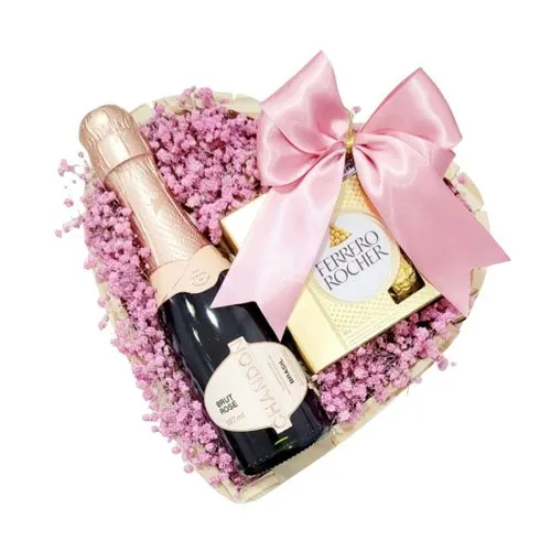 Cesta de Chocolates e Chandon