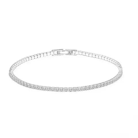 Pulseira de prata esterlina 925 16cm a 19cm pulseira de tênis 2.5mm zircônia presente de aniversário