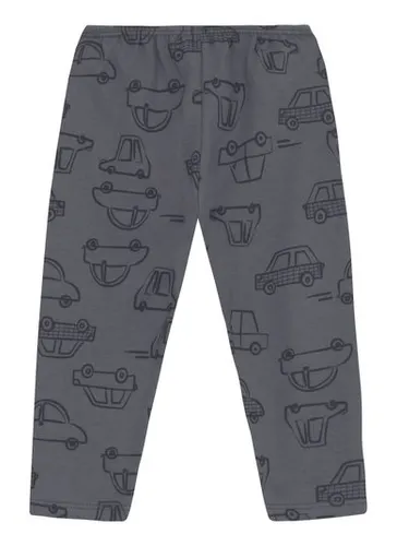 Calça para Bebê Estampada em Suedine (Cinza Escuro) Guloseima
