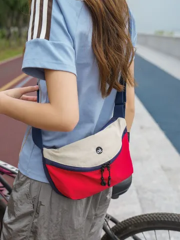 Bolsa transversal unissex para esportes ao ar livre, bolsa transversal leve com vários bolsos, bolsa de ombro pequena para ca...