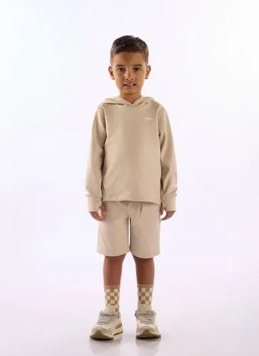 Conjunto Infantil Masculino Blusão e Bermuda Uv50+ Bege