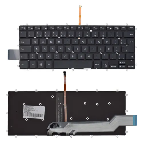 Teclado para Notebook Dell Part Number MP-04656PA-9204 ABNT2 Preto