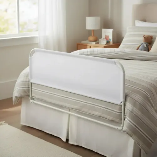 Grade para Cama Luxo Alta Idoso Crianças Cor Branco Grande 68x45 Masc Metais