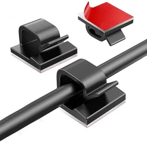 Clipes organizadores de cabos, suporte enrolador de fio, protetor de cabo, gerenciamento de cabos usb, ganchos adesivos, braçadeira de mesa para fone de ouvido de carro e mouse