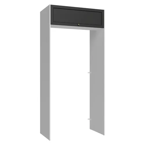 Porta-Geladeira 103 cm 1 Porta Basculante Branco/Preto Vik Madesa