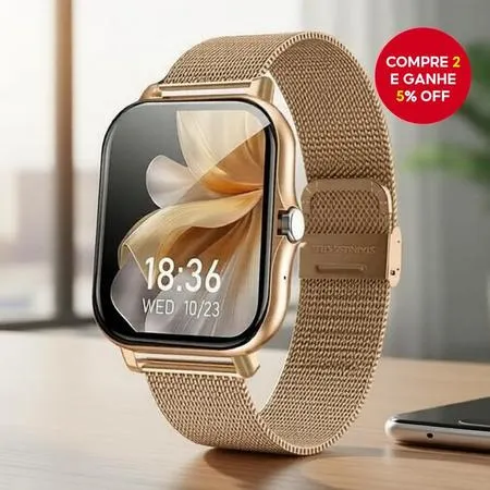  Smart Watch 2025 Fitness Tracker Relógio Esportivo Bluetooth Chamada para Homens e Mulheres Tela de Exibição Compatível