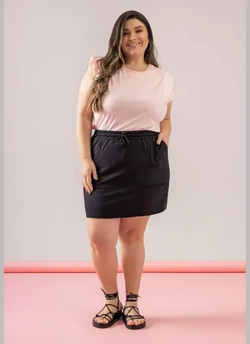 Saia Feminina em Moletom (Preto) Just Basic