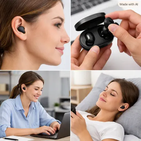 Fone de Ouvido Bluetooth 2 sem Fio  Microfone Gamer Esportivo academia Earbuds AirDots