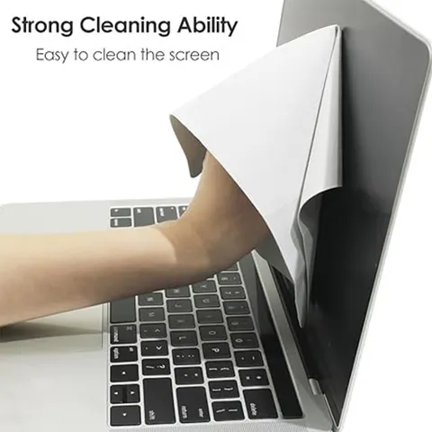 Pano de limpeza de microfibra à prova de poeira, capa para teclado de notebook, kit de limpeza de tela de laptop para MacBook Pro 13/15/16 polegadas