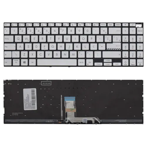 Teclado para Notebook Asus Vivobook 15-K3500PA ABNT2 Prata