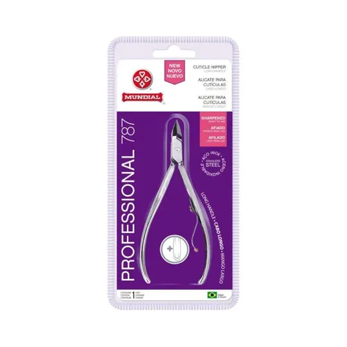 Alicate Cutícula Aço Inox Cabo Longo Profissional Esterilizável Mundia