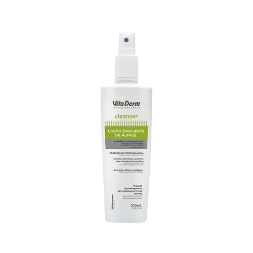 Vita Derm Cleanser Emoliente Loção Hidratante Facial 200 ml