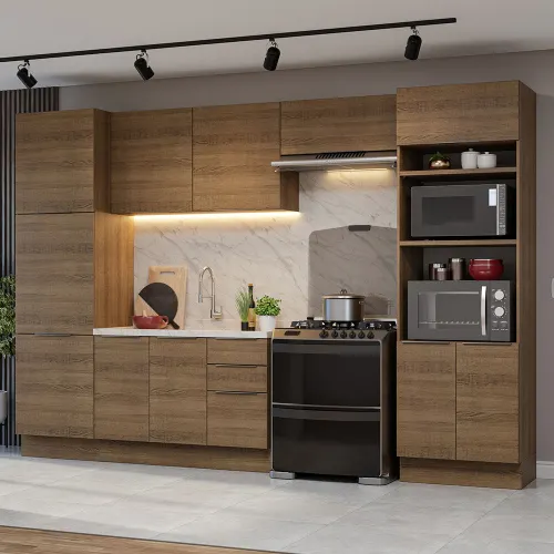 Armário de Cozinha Completa 330cm Rustic Stella Madesa 02