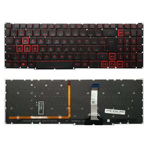 Teclado para Notebook Acer Nitro AN515-47-R5SU ABNT2 Preto