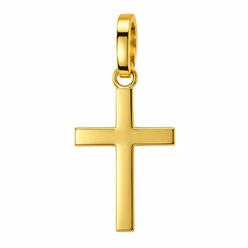 Pingente Cruz Lisa 1,3 cm em Ouro 18K