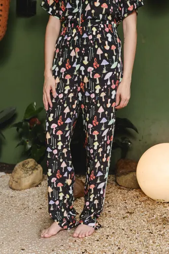 Calça Pijama Reta Feminina Estampa Cogumelos