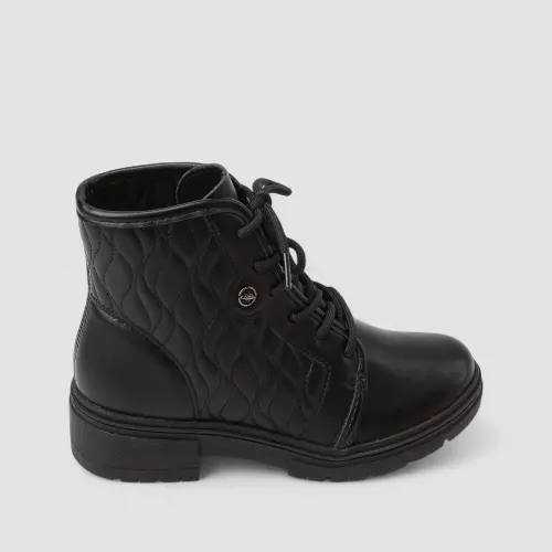 Coturno Feminino Dakota Matelassê Pesponto Preto