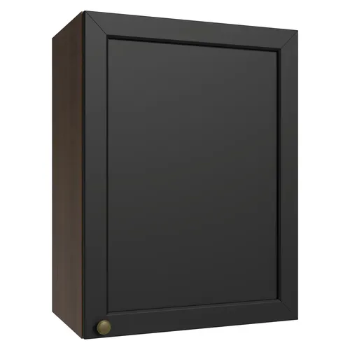 Armário Aéreo 50cm 1 Porta Rustic/Preto Vik Madesa