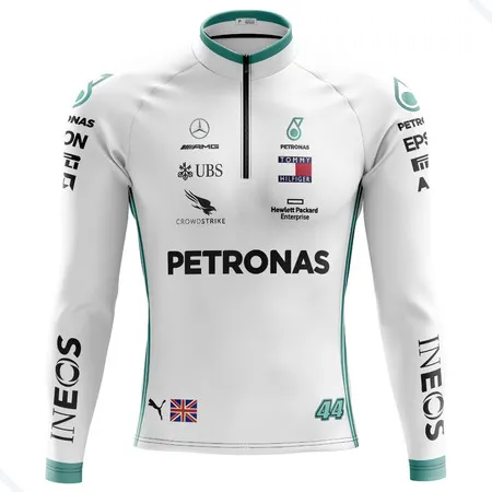 Camiseta Ciclismo Masculina Dryfit Proteção UV Bike MTB Speed F1 Branca