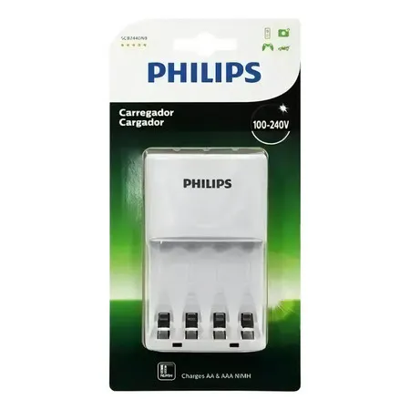 Carregador de Pilha Philips Scb2440nb/97 Branco