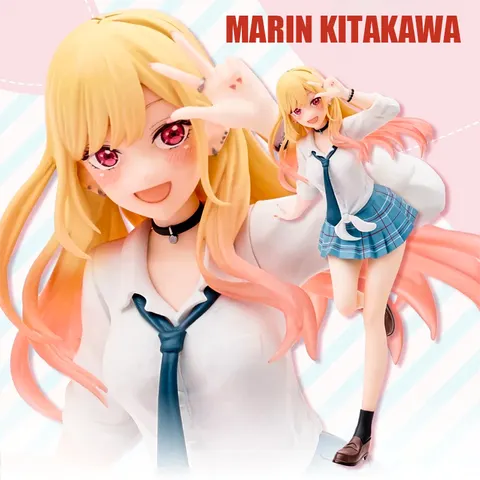 Meu vestido querido marin kitakawa uniforme anime figura brinquedos 18cm pvc modelo coletor presente de aniversário