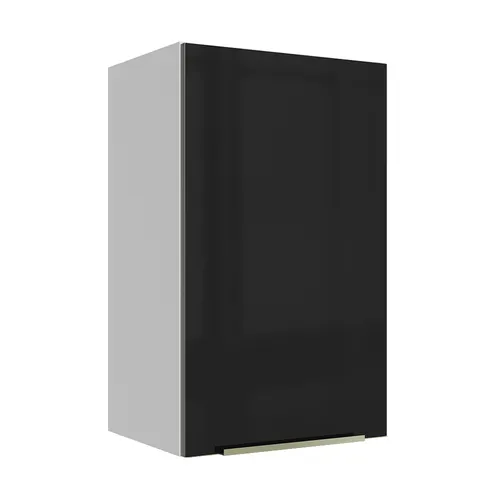 Armário Aéreo Madesa Lux 40 cm 1 Porta Branco/Preto