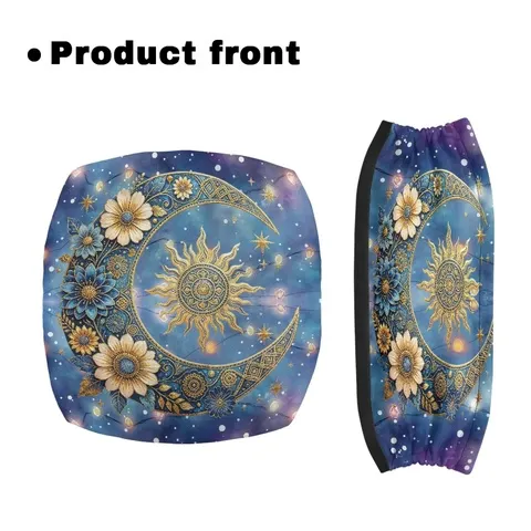 Capa de assento para andador Coloranimal, com estampas douradas de sol, lua e flores, 2 peças, para homens, capas de assento para andadores, novo design.