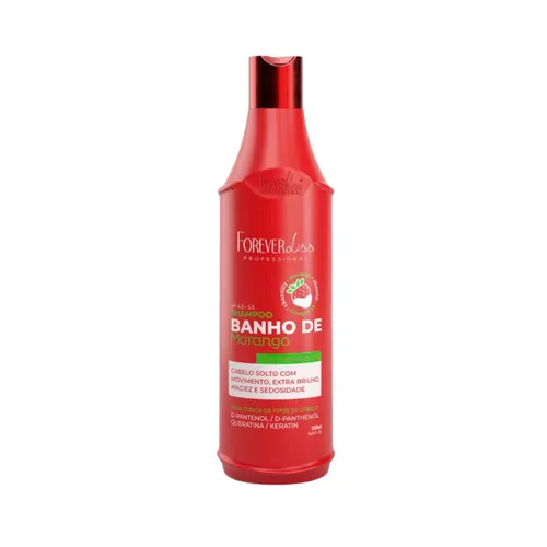 Shampoo Forever Liss Banho de Morango 500 ml