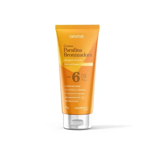 Creme Parafina Bronzeadora Labotrat Cenoura e Urucum Vai e Brilha Fps6