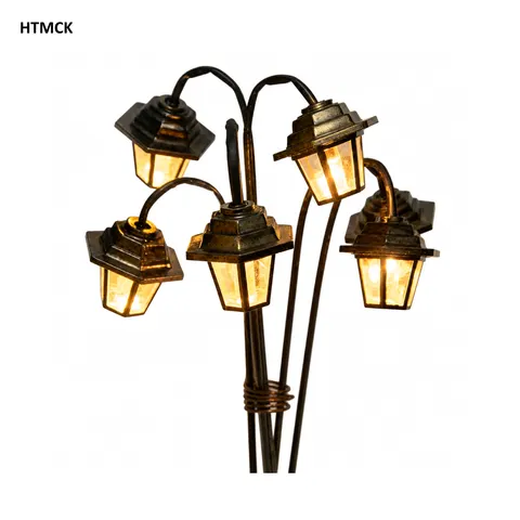 Lanterna Solar Retrô Vintage, Luminária Decorativa de Rua com 3/6 LEDs, Luz IP65 à Prova d'Água do Crepúsculo ao Amanhecer para Jardim e Pátio