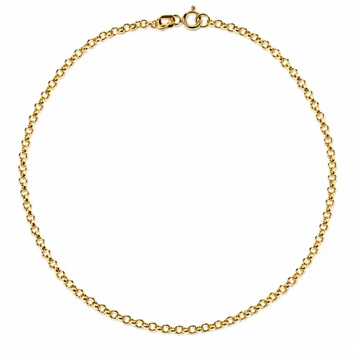 Tornozeleira Elo Português 23 cm em Ouro 18K