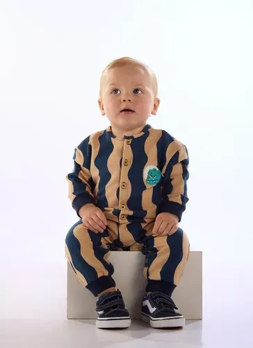 Macacão para Bebê Menino em Cotton Explosão Bege Três e Já