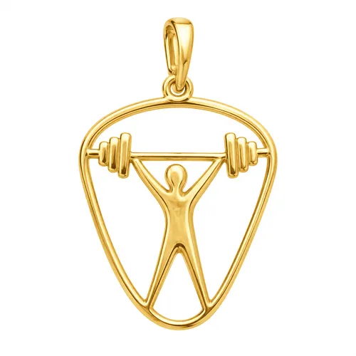 Pingente Musculação em Ouro 18k