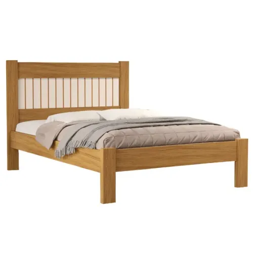 Cama Casal Cambel Bela 100% MDF 117x145x199cm Nature/off White